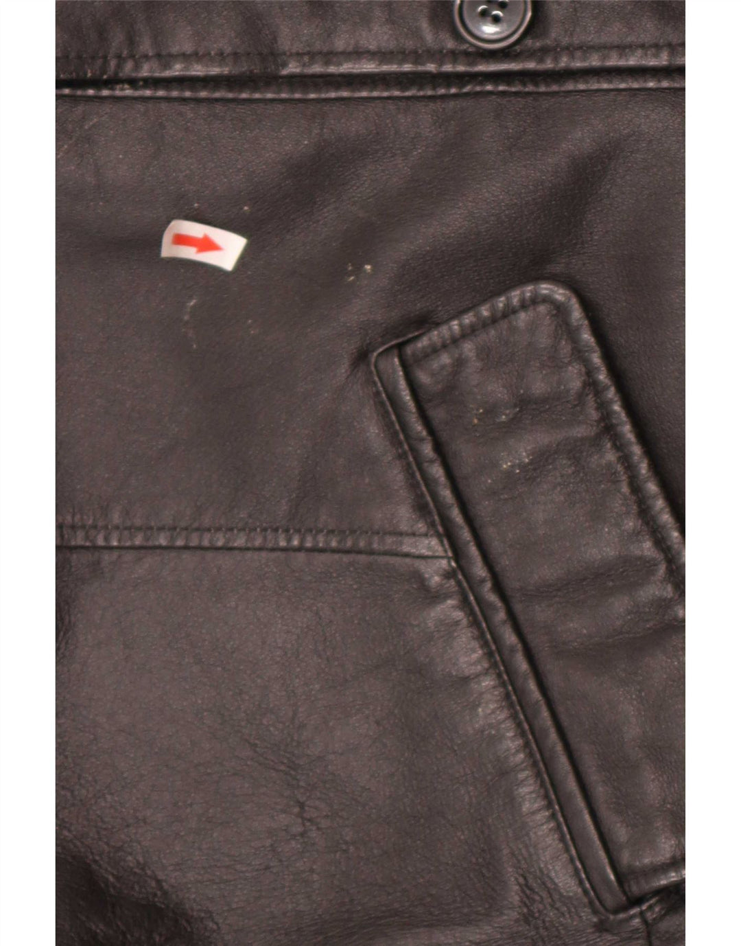 veste en cuir homme vintage UK 40 Grand Noir