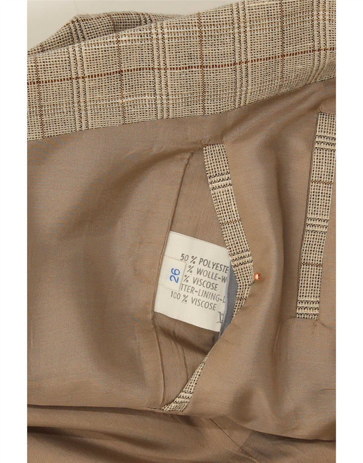 vintage Mens Double Breasted Blazer Veste UK 42 XL Vert Pied-de-poule