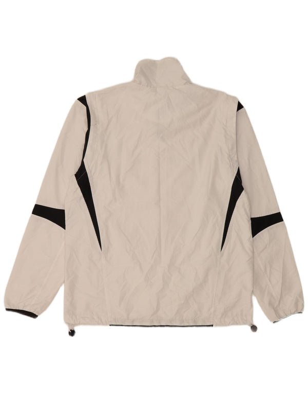 Asics Veste de Survêtement Homme Blanc Moyen Polyester Colorblock