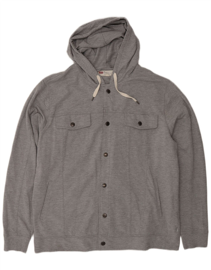 Levi's Veste de survêtement à capuche pour homme 2XL Gris Coton