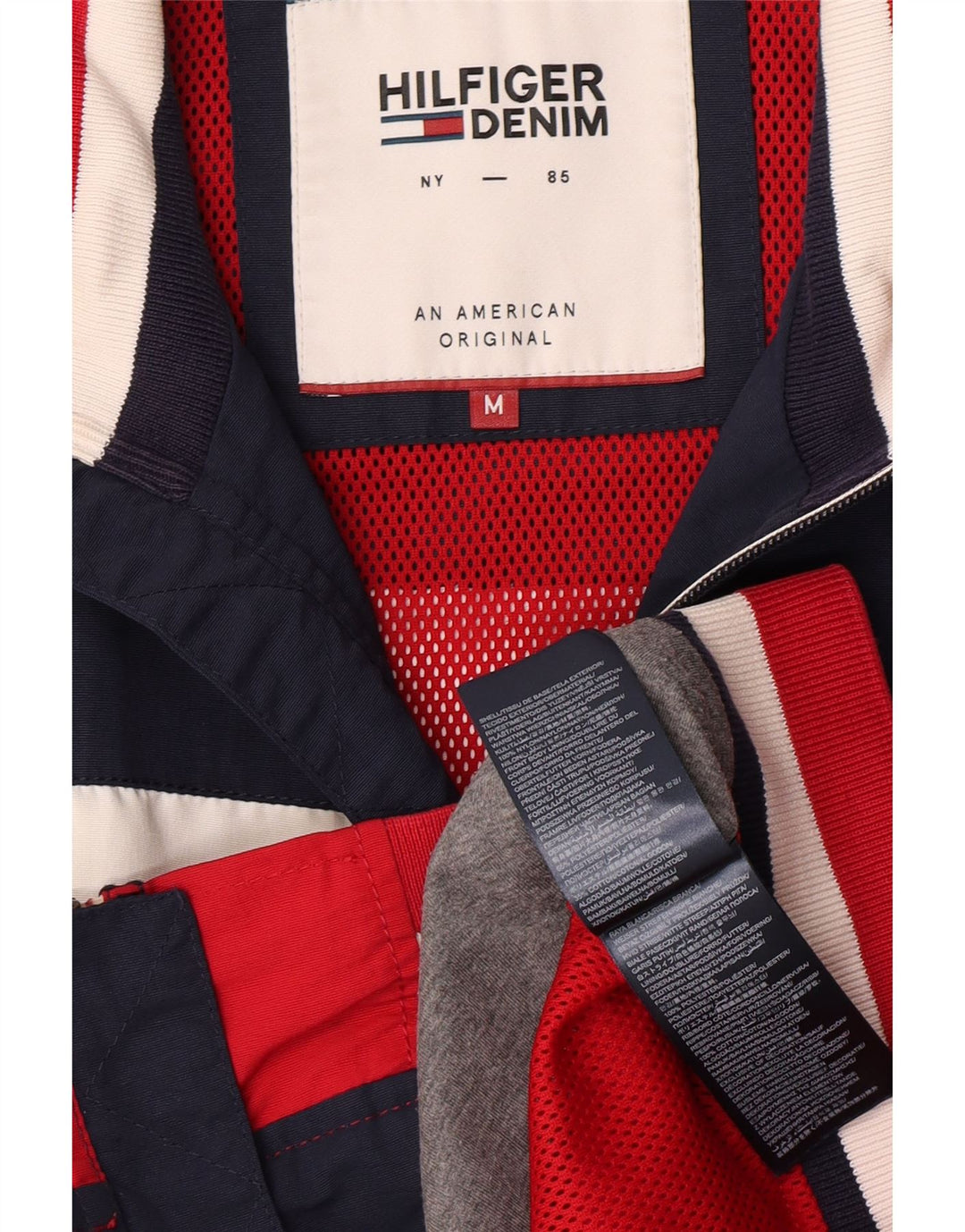 Tommy Hilfiger Veste Bomber Homme UK 38 Medium Multicolore Colourblock