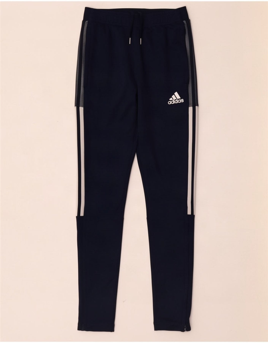 Adidas Pantalon de survêtement pour femme UK 10 Small Bleu marine Polyester