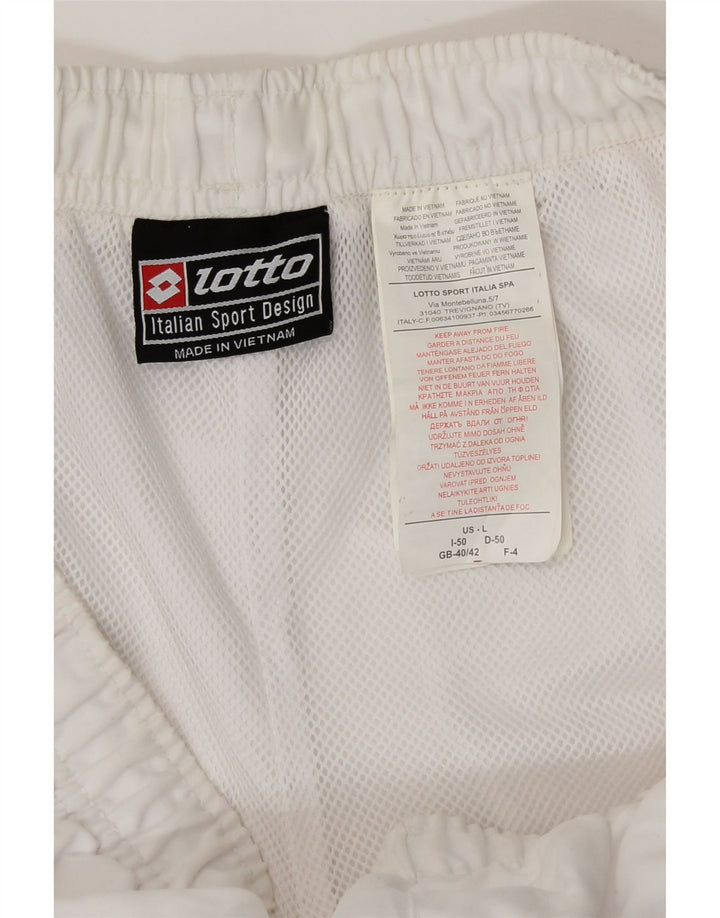 Lotto Short de sport pour homme UK 40/42 Large Blanc Polyester