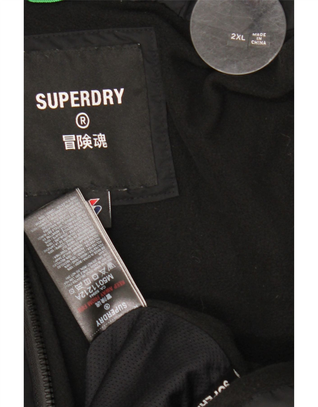 Superdry Veste matelassée homme UK 44 2XL Noir Polyester