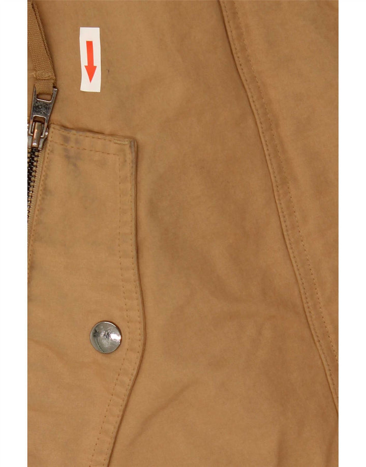 Zara Parka à capuche pour femme UK 6 XS Beige Polyester