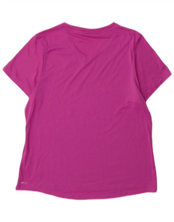 Puma T-Shirt Femme Top UK 16 Large Rose Polyester