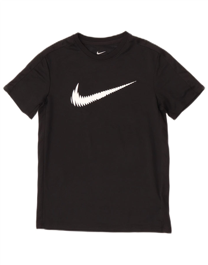 Nike Garçons Dri Fit Graphic T-Shirt Top 10-11 ans Noir Moyen Polyester
