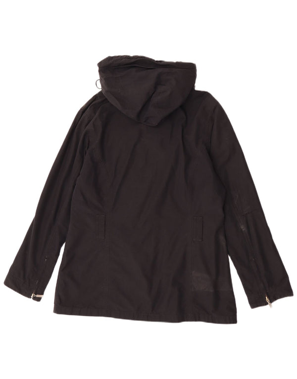 Barbour Veste de pluie à capuche pour femme UK 14 Large Noir Coton