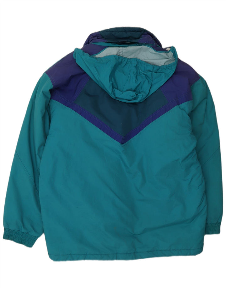 Brugi Veste de ski à capuche pour homme UK 40 Large Bleu Colorblock