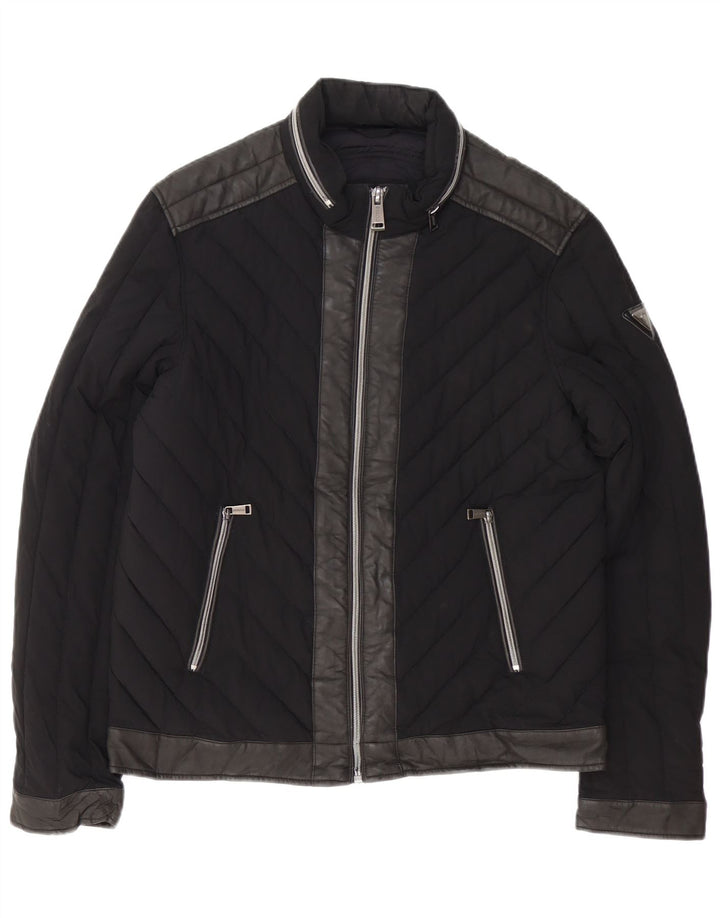 Guess Veste matelassée pour homme UK 42 XL Noir Polyéthylène