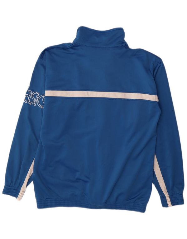 Asics Veste de Survêtement Graphique Homme Bleu Moyen Polyester Colorblock