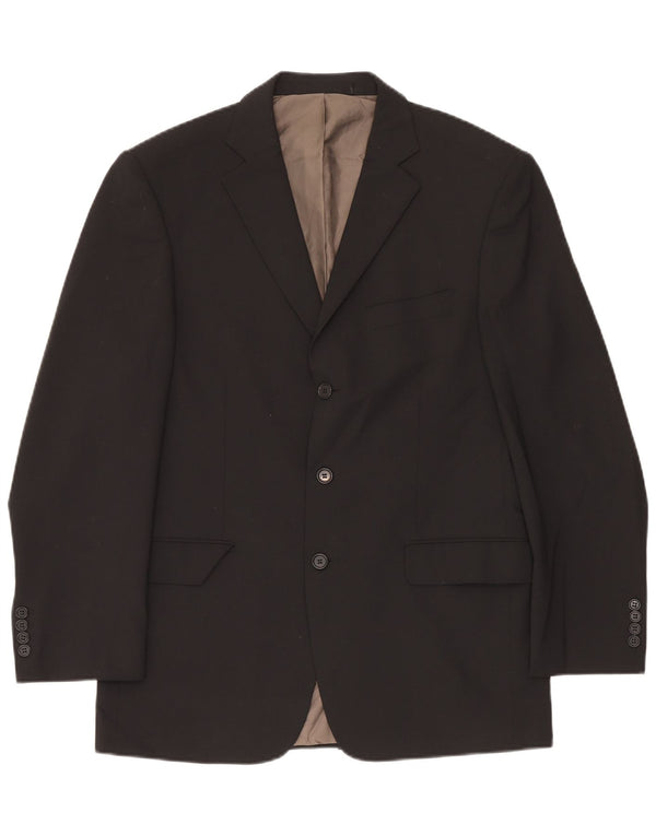 Marks & Spencer Veste blazer à 3 boutons pour homme UK 40 Large Noir Polyester