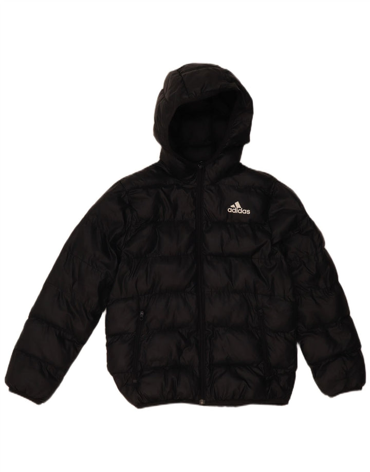 Veste matelassée à capuche Adidas Garçon 11-12 ans Noir Polyester