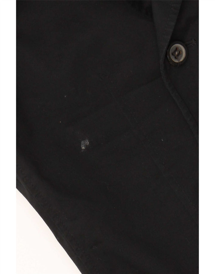 Zara Veste Blazer Double Boutonnage Homme EU 50 Coton Noir Moyen