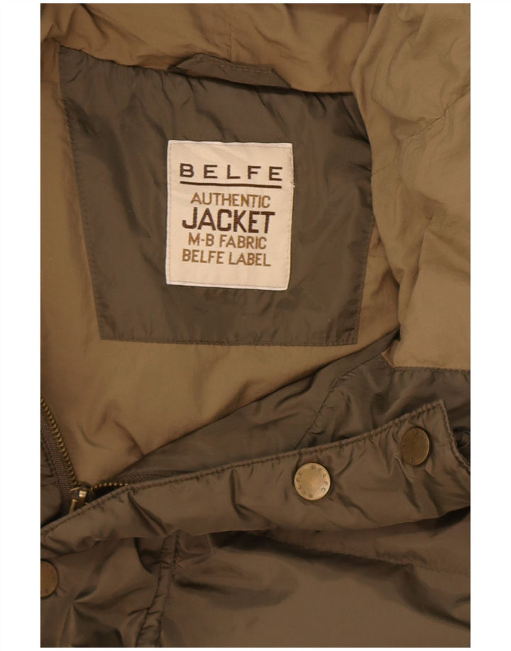 Belfe Veste matelassée à capuche pour homme UK 44 2XL Kaki Polyamide