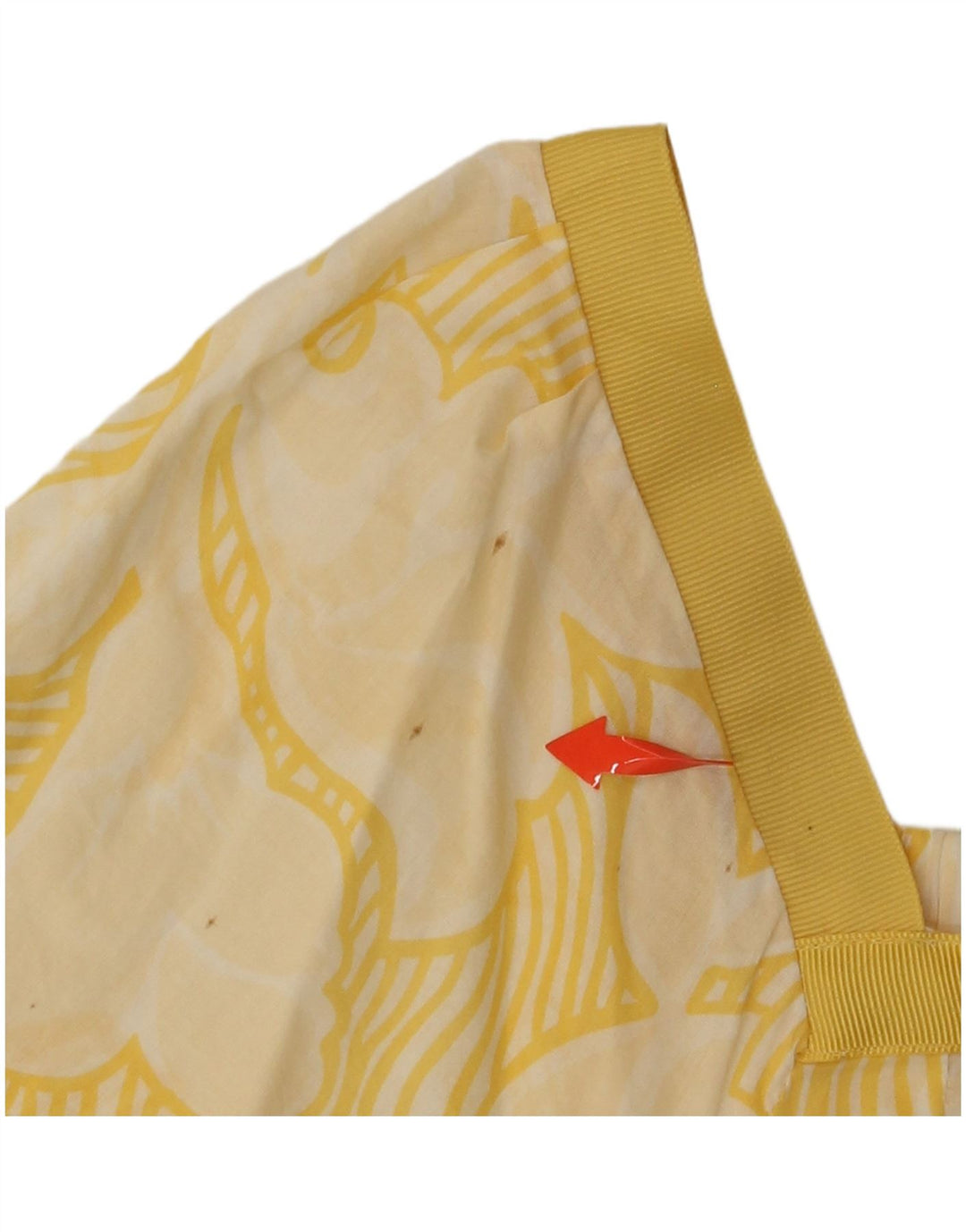 MOSSIMO Chemisier court pour femme UK 16 Grand coton floral jaune