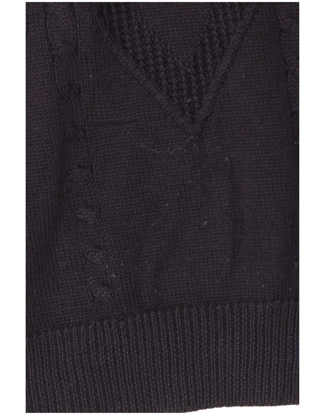 Navigare Pull ras du cou pour homme, grand, bleu marine, motif losange/diamant