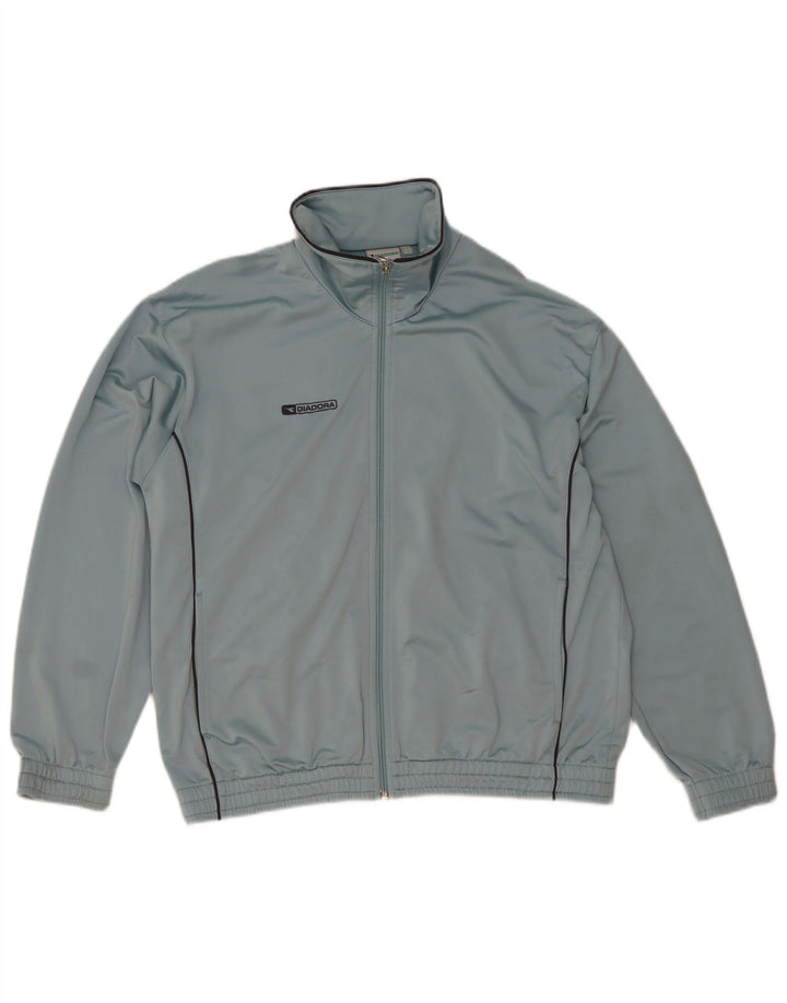 Diadora Veste de survêtement pour homme Large Bleu Polyester