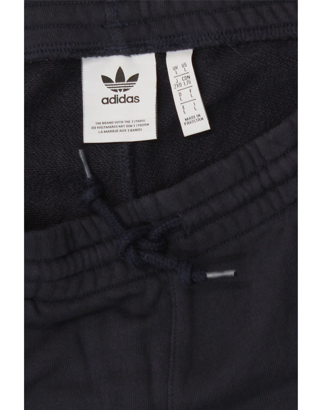 Adidas Short de sport pour homme en coton bleu marine Taille L
