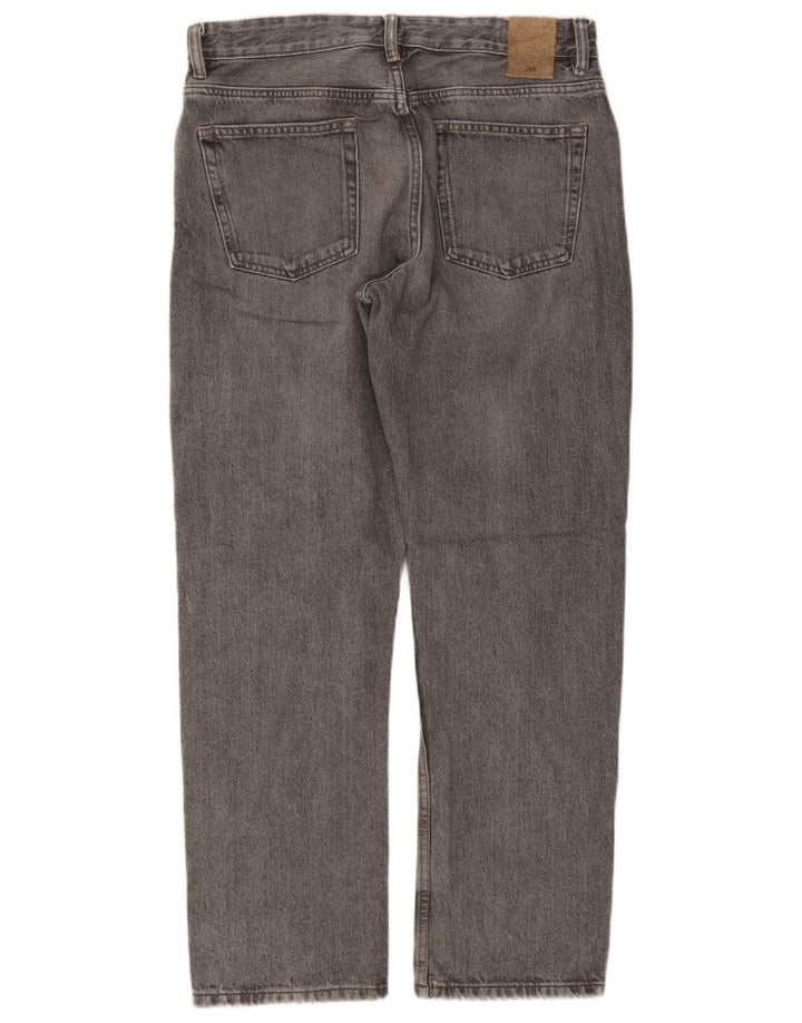 ZARA Jean droit homme EU 42 Large W32 L29 Gris