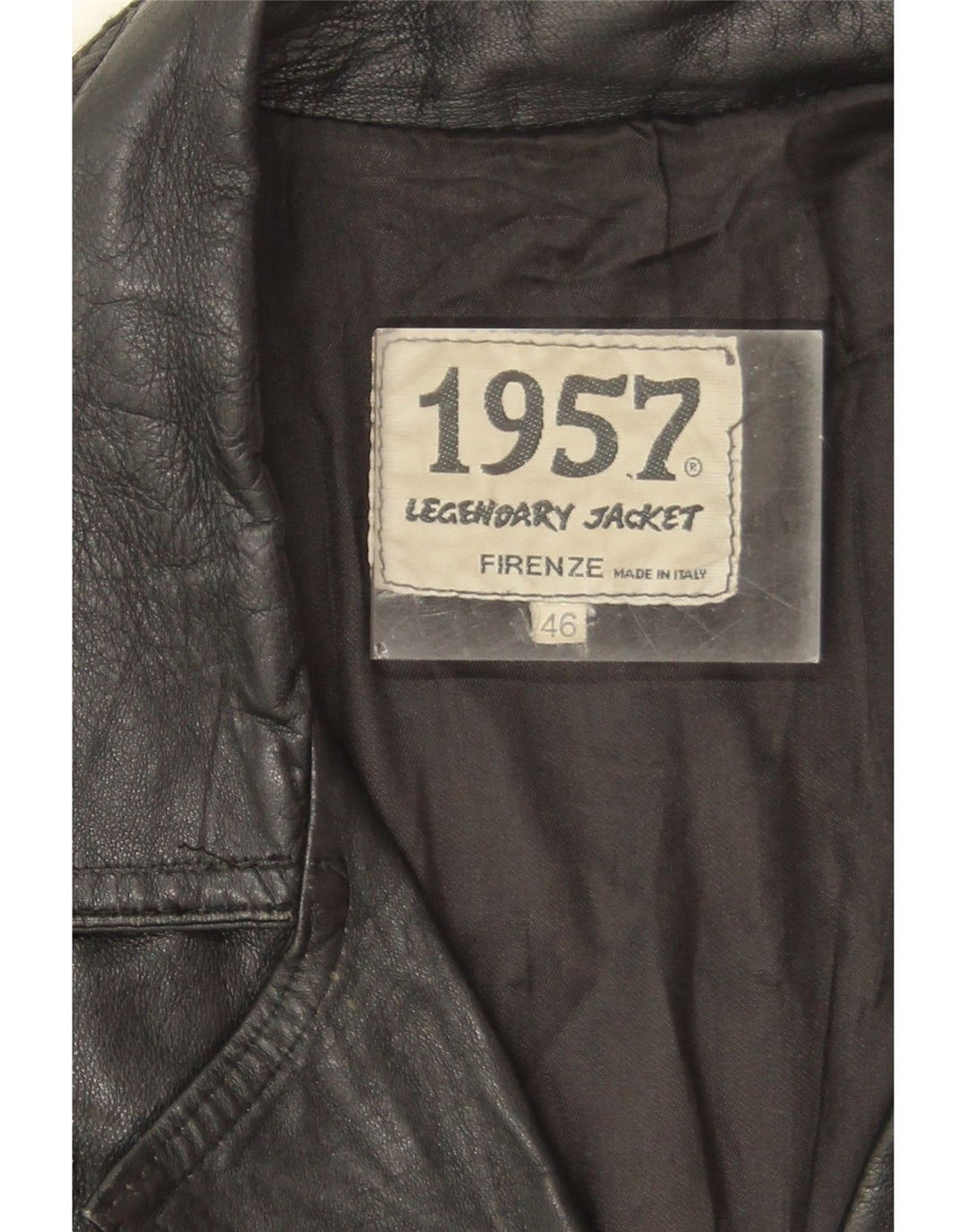 Veste Légendaire 1957 Veste en Cuir Femme IT 46 Grand Cuir Noir