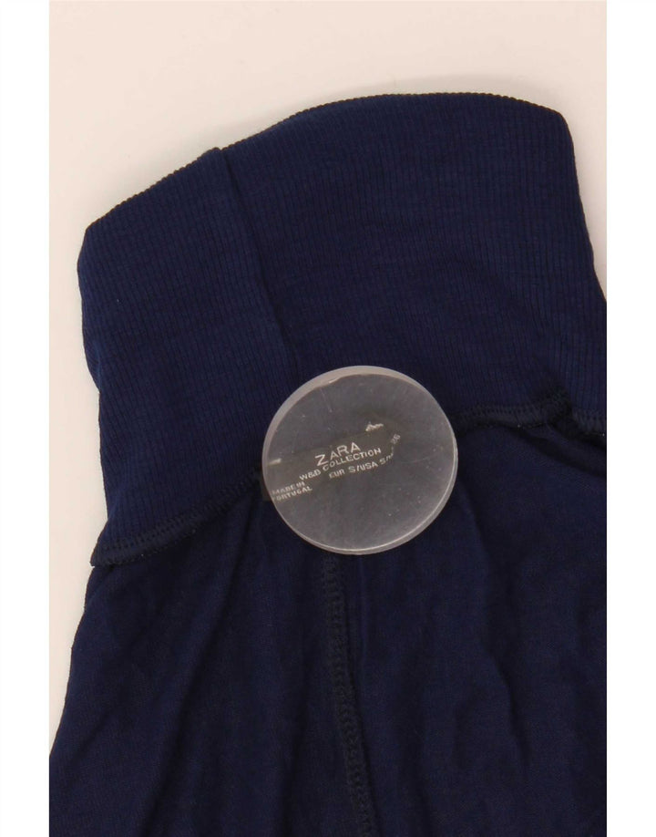 Zara Pull surdimensionné à col roulé pour femme UK 10 Petit Bleu marine