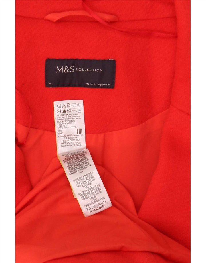 Marks & Spencer Manteau pour femme UK 14 Large Rouge Polyester