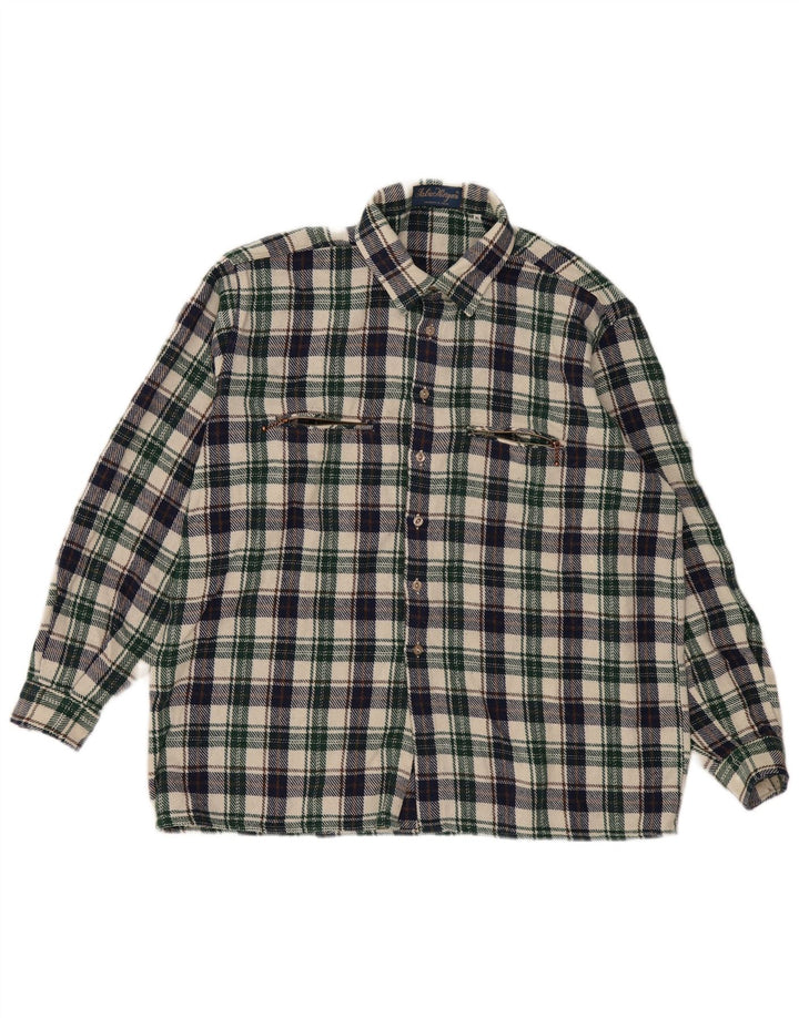 Chemise en flanelle homme vintage XL carreaux multicolores