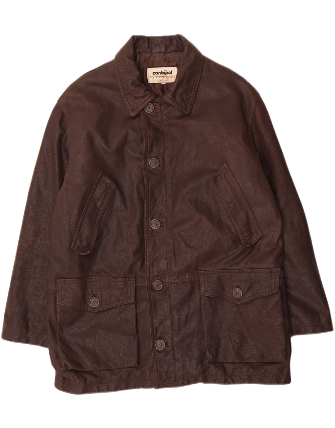 CONBIPEL Veste en cuir pour homme UK 42 XL Cuir marron