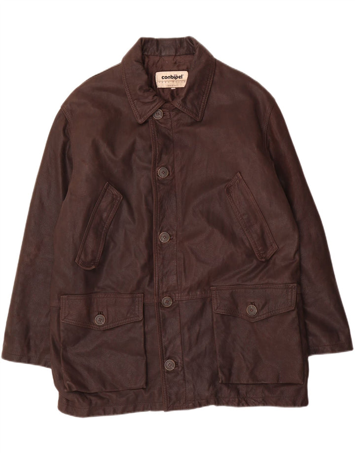 CONBIPEL Veste en cuir pour homme UK 42 XL Cuir marron