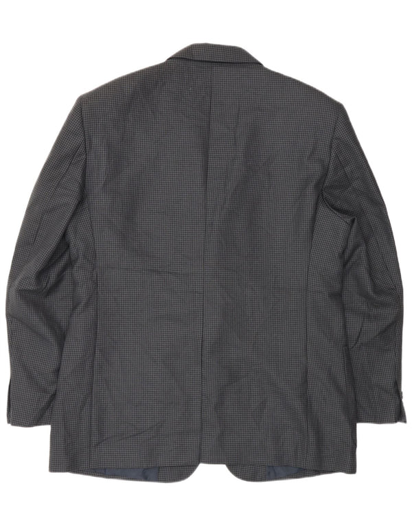 Farah Veste blazer à 2 boutons pour homme UK 40 Large Bleu marine en laine pied-de-poule
