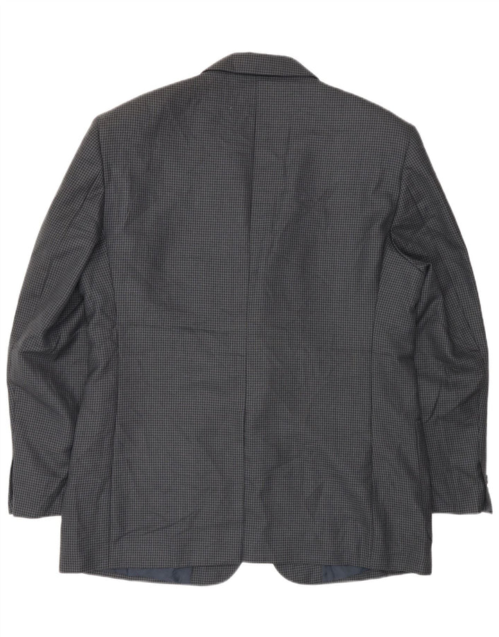 Farah Veste blazer à 2 boutons pour homme UK 40 Large Bleu marine en laine pied-de-poule