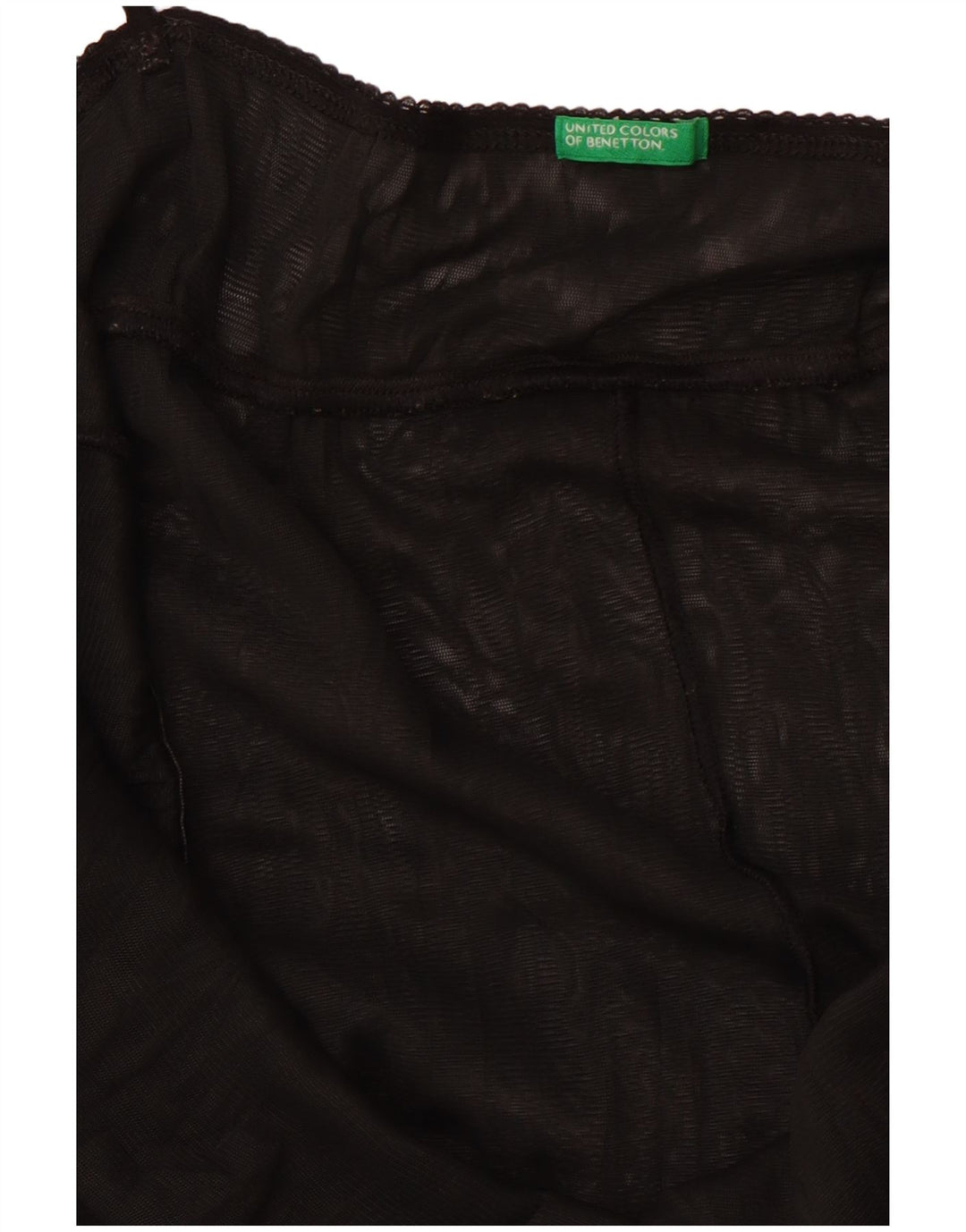 BENETTON Femmes Cami Top UK 12 Moyen Noir