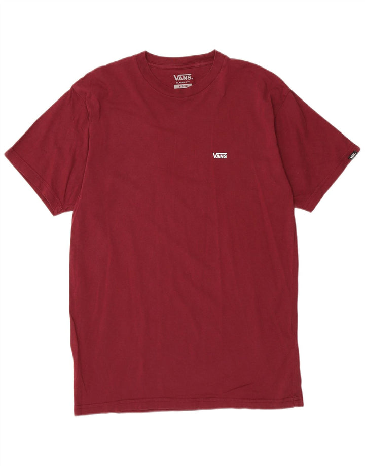 VANS T-shirt graphique coupe classique pour homme en coton bordeaux moyen