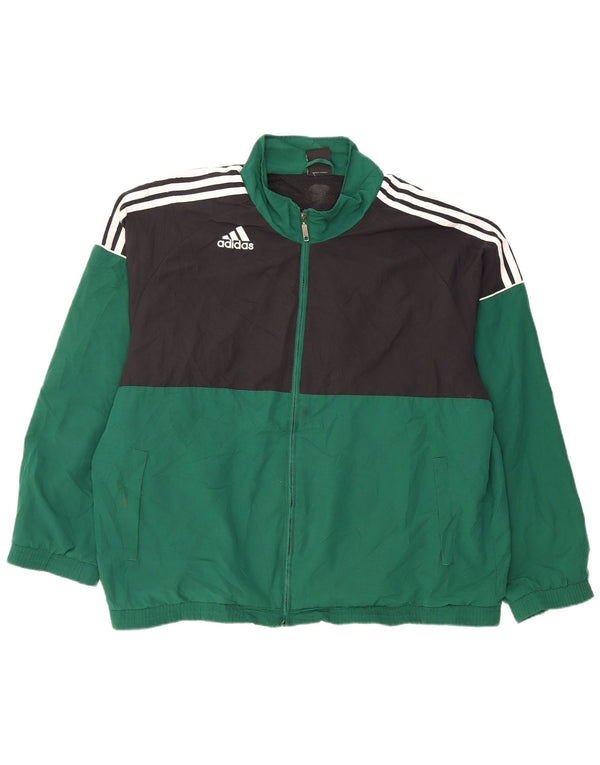 ADIDAS Veste de survêtement pour homme UK 46/48 XL Vert Colorblock Polyester