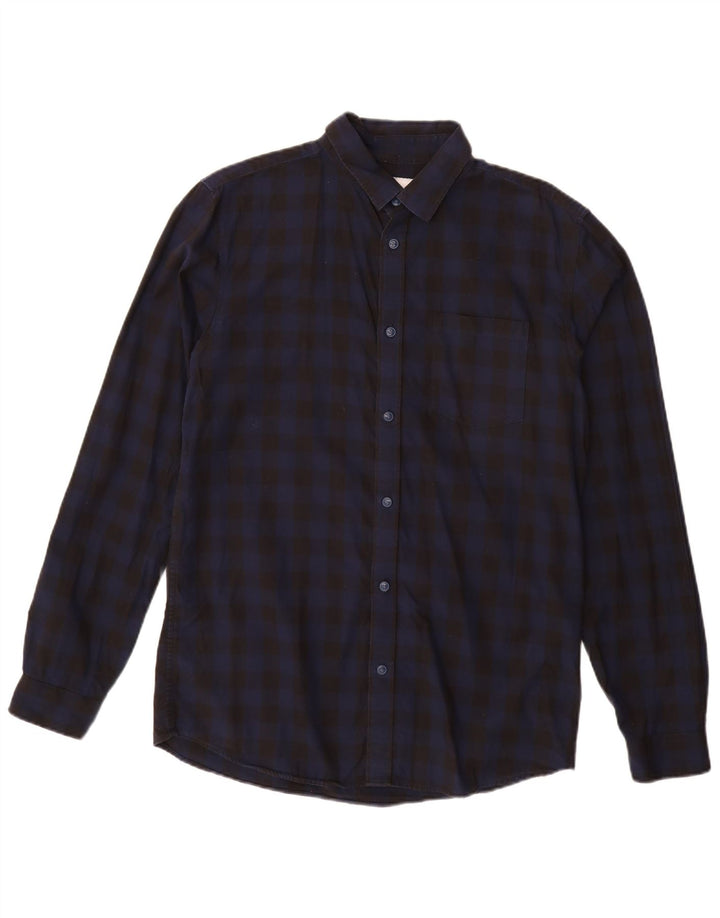 JACK & JONES Chemise Slim Fit Homme en Coton Vichy Noir Large