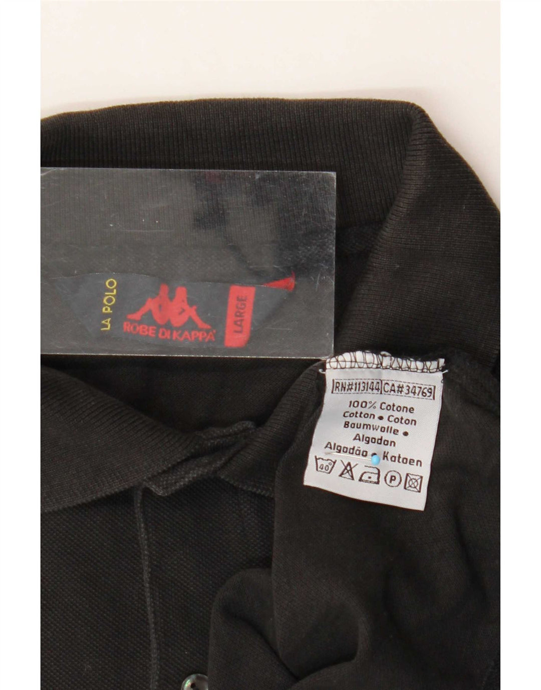 Kappa Polo Homme Grand Noir Coton