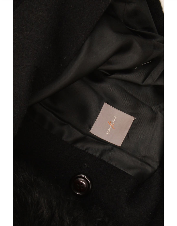 vintage Femmes 1 Bouton Blazer Veste UK 14 Moyen Noir