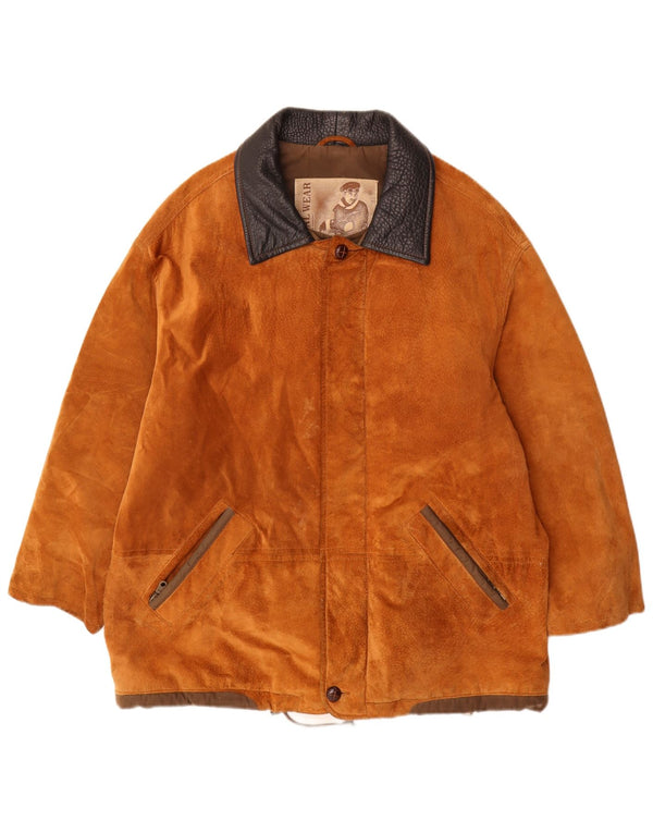 Conbipel Manteau en daim pour homme Natural Wear UK 40 Grand cuir marron