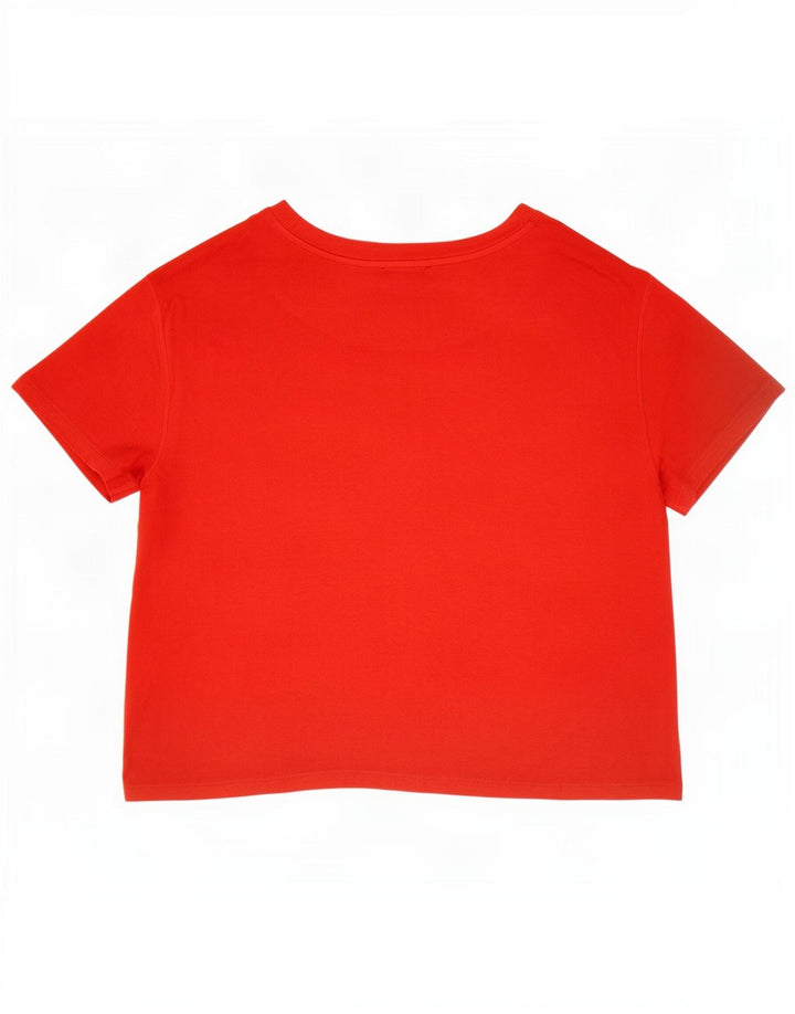 Marks & Spencer T-Shirt Femme UK 14 Medium Rouge Viscose