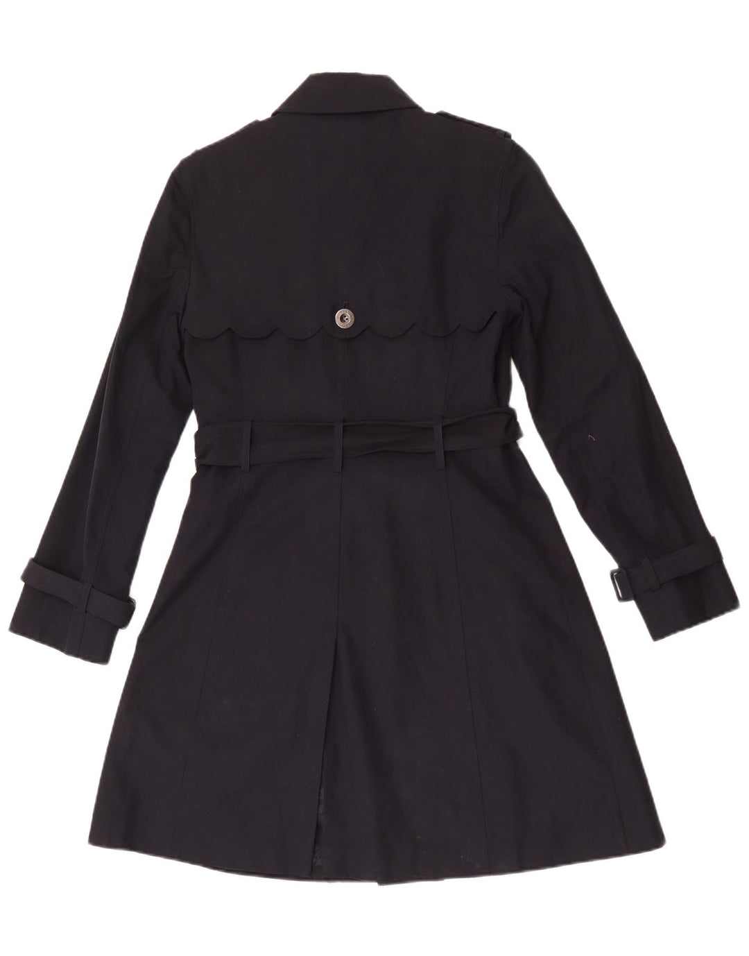 Hobbs Trench Coat Femme UK 8 Small Bleu Marine Polyester