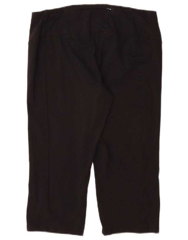 Marks & Spencer Leggings Capri Femme UK 16 Large Noir Polyamide