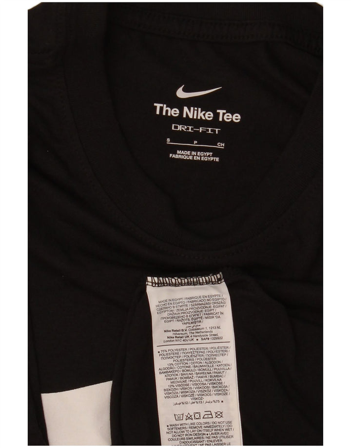 NIKE T-shirt graphique Dri Fit pour hommes, petit, noir, polyester