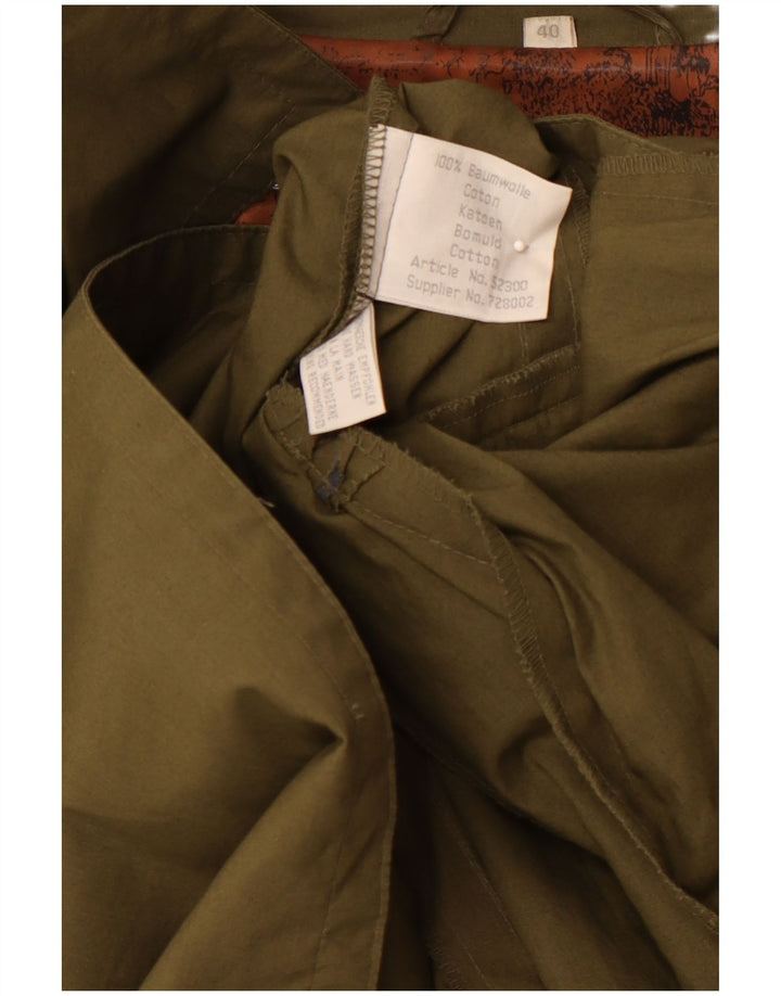 VINTAGE Trench Femme EU 40 Coton Kaki Moyen