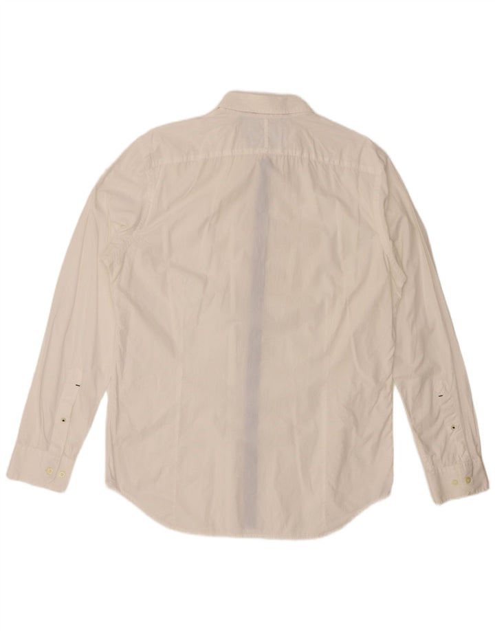 BANANA REPUBLIC Chemise ajustée sur mesure pour homme en coton blanc Taille L
