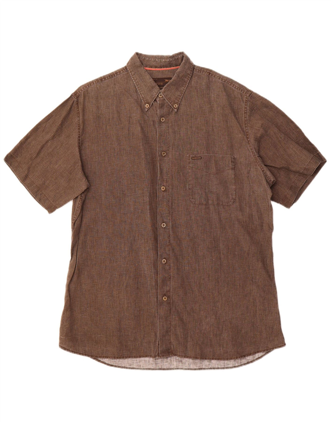 MARLBORO CLASSICS Chemise à manches courtes pour hommes 2XL Lin marron