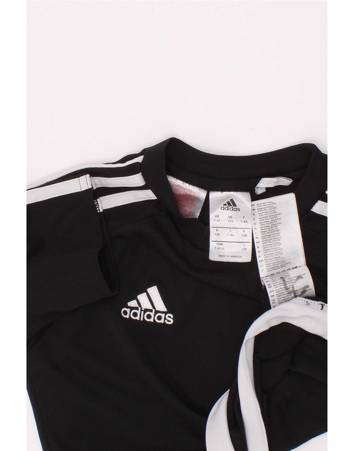 Adidas Garçon Climalite T-Shirt Top 7-8 ans Noir Polyester
