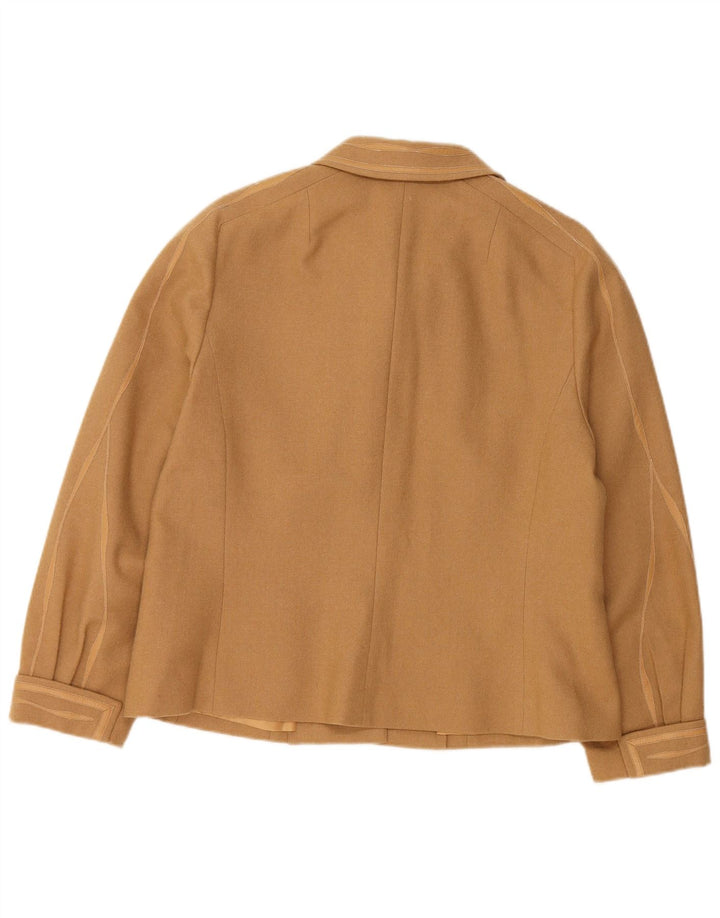 COJANA Veste Blazer 4 Boutons Femme UK 16 Grande Laine Beige