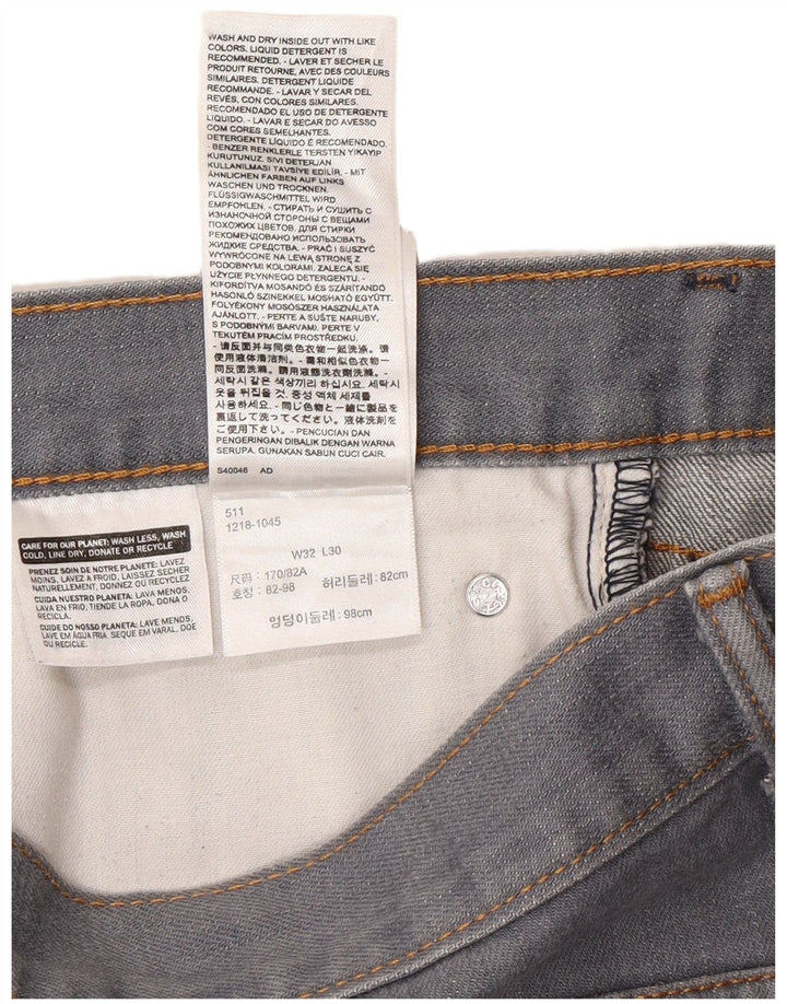 Levi's Jean Slim 511 Tapered Homme Gris Coton