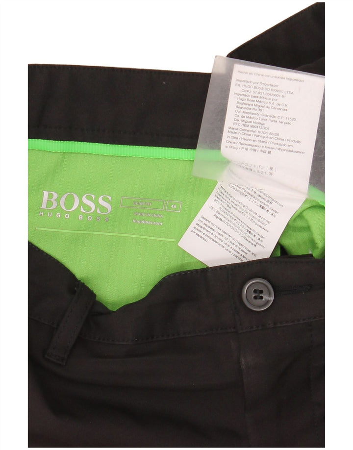 Hugo Boss Pantalon chino coupe slim pour homme IT 48 Medium W34 L32 Noir Polyester